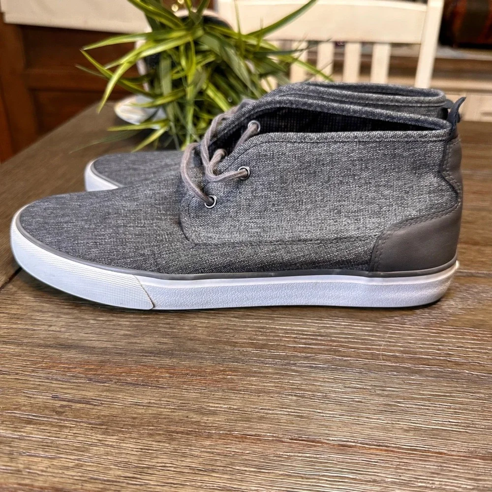 Andrew Marc Reade Textile Chukka Fashion Sneakers Charcoal Mens 10‎